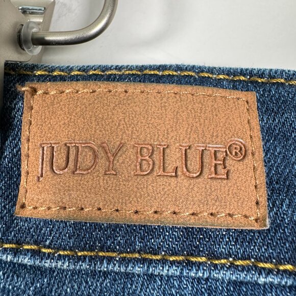 Judy Blue Relaxed Fit Jeans Size 31 Distressed Denim Mid Rise Stretch JB82102 DK - Picture 8 of 12